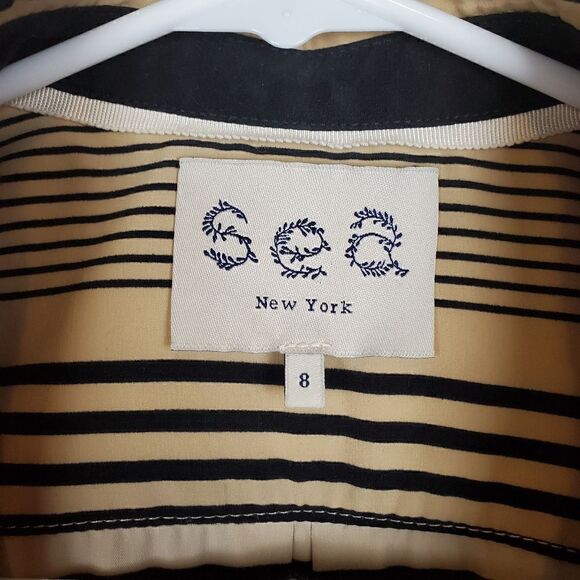 Sea New York Striped Dolman Button-up Blouse Size 8 - Picture 5 of 7